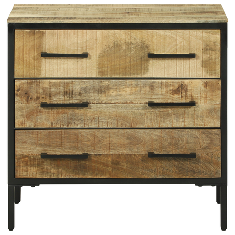 vidaXL Sideboard 70x35x70 cm Solid Rough Wood Mango