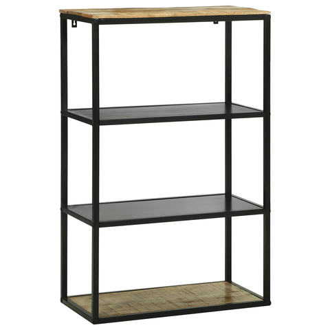 vidaXL Bookcase 70x35x110 cm Solid Wood Rough Mango