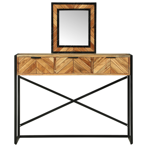 vidaXL Dressing Table with Mirror 100x40x120 cm Solid Wood Acacia