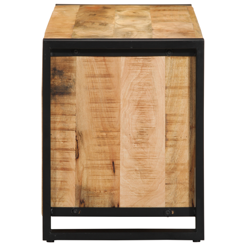 vidaXL Shoe Bench 100x40x50 cm Solid Wood Rough Mango