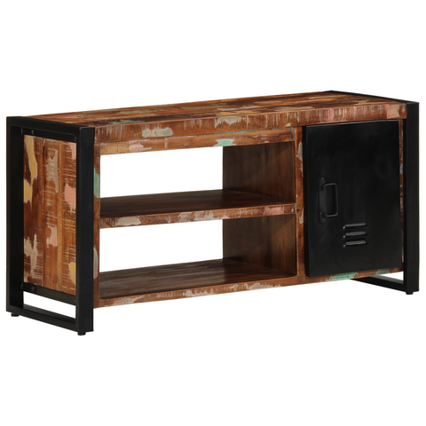 vidaXL Shoe Bench Multicolour 100x40x50 cm Solid Wood Reclaimed