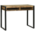 vidaXL Dressing Table with Mirror 100x50x75 cm Solid Rough Wood Mango