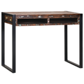 vidaXL Dressing Table with Mirror Multicolour 100x50x75 cm Solid Wood Reclaimed