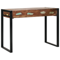 vidaXL Dressing Table with Mirror Multicolour 100x50x75 cm Solid Wood Reclaimed