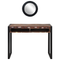 vidaXL Dressing Table with Mirror Multicolour 100x50x75 cm Solid Wood Reclaimed