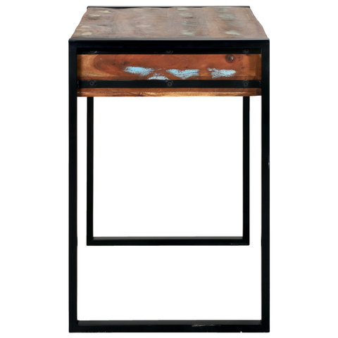 vidaXL Dressing Table with Mirror Multicolour 100x50x75 cm Solid Wood Reclaimed