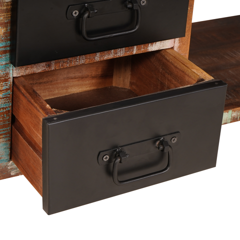 vidaXL Storage Bench Multicolour 80x35x40 cm Solid Wood Reclaimed