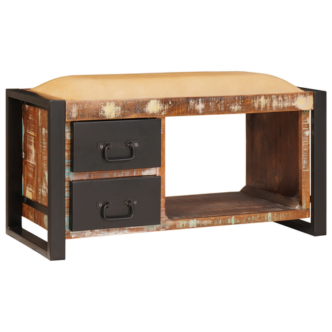 vidaXL Storage Bench Multicolour 80x35x40 cm Solid Wood Reclaimed