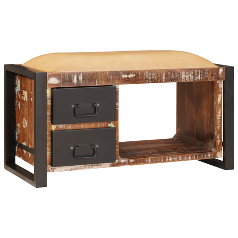 vidaXL Storage Bench Multicolour 80x35x40 cm Solid Wood Reclaimed
