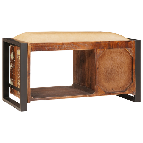 vidaXL Storage Bench Multicolour 80x35x40 cm Solid Wood Reclaimed
