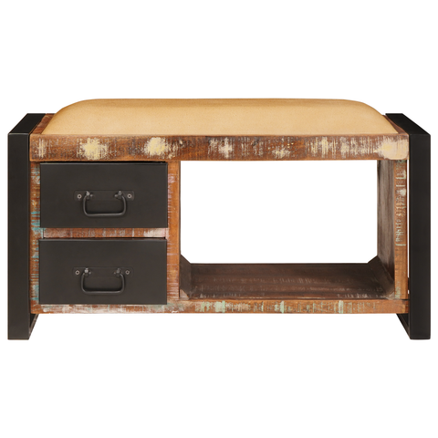 vidaXL Storage Bench Multicolour 80x35x40 cm Solid Wood Reclaimed