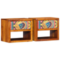 vidaXL Bedside Cabinets 2 pcs 40x35x35 cm Solid Wood Acacia