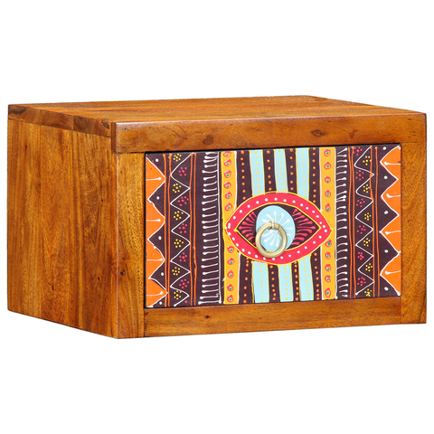 vidaXL Bedside Cabinet with Drawer Brown, multicolour 35 x 30 x 22 cm
