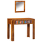 vidaXL Dressing Table with Mirror Honey Brown Solid Wood Acacia