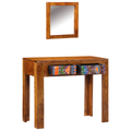 vidaXL Dressing Table with Mirror Honey Brown Solid Wood Acacia
