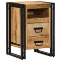 vidaXL Bedside Cabinet 40x40x59 cm Solid Rough Wood Mango