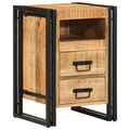 vidaXL Bedside Cabinet 40x40x59 cm Solid Rough Wood Mango