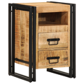 vidaXL Bedside Cabinet 40x40x59 cm Solid Rough Wood Mango