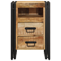 vidaXL Bedside Cabinet 40x40x59 cm Solid Rough Wood Mango