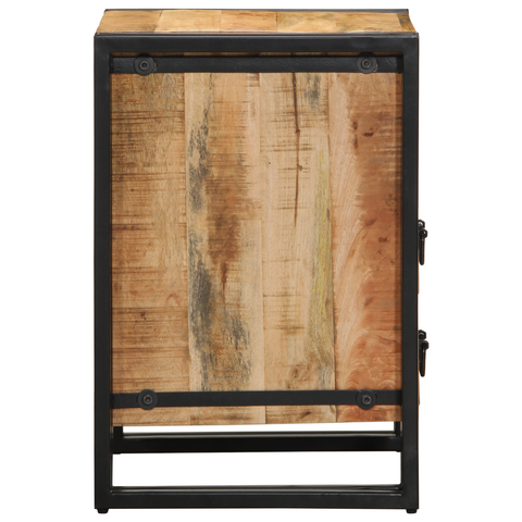 vidaXL Bedside Cabinet 40x40x59 cm Solid Rough Wood Mango