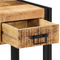 vidaXL Side Table 40x40x50 cm Solid Rough Wood Mango
