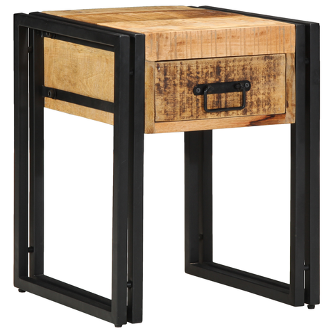 vidaXL Side Table 40x40x50 cm Solid Rough Wood Mango