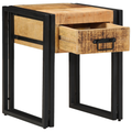 vidaXL Side Table 40x40x50 cm Solid Rough Wood Mango