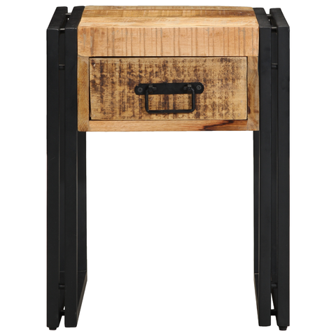 vidaXL Side Table 40x40x50 cm Solid Rough Wood Mango