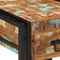 vidaXL End Table with Drawer Black 40x40x50 cm Solid Reclaimed Wood