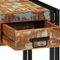 vidaXL End Table with Drawer Black 40x40x50 cm Solid Reclaimed Wood
