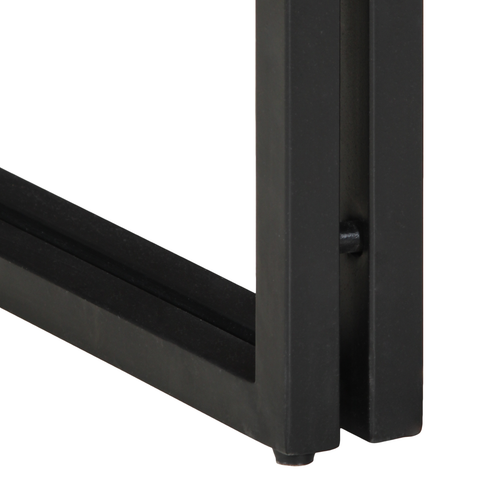vidaXL End Table with Drawer Black 40x40x50 cm Solid Reclaimed Wood
