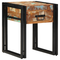 vidaXL End Table with Drawer Black 40x40x50 cm Solid Reclaimed Wood