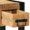 vidaXL End Table with Drawer Black 30x30x40 cm Solid Mango Wood