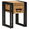 vidaXL End Table with Drawer Black 30x30x40 cm Solid Mango Wood