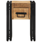 vidaXL End Table with Drawer Black 30x30x40 cm Solid Mango Wood