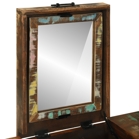 vidaXL Dressing Table 90x50x75 cm Solid Wood Reclaimed