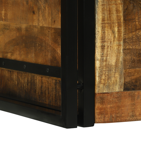 vidaXL Storage Box 80x50x50 cm Solid Rough Wood Mango