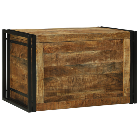 vidaXL Storage Box 80x50x50 cm Solid Rough Wood Mango