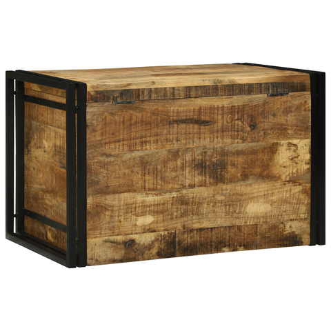 vidaXL Storage Box 80x50x50 cm Solid Rough Wood Mango