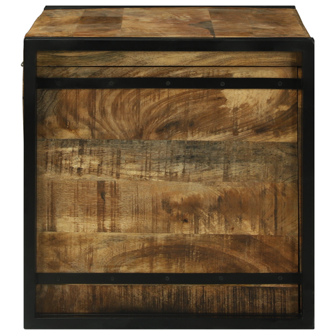 vidaXL Storage Box 80x50x50 cm Solid Rough Wood Mango