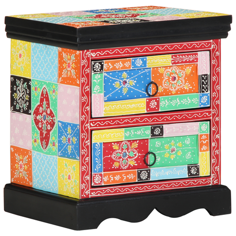 vidaXL Bedside Cabinet 2 pcs Multicolour 40x35x45 cm Engineered Wood