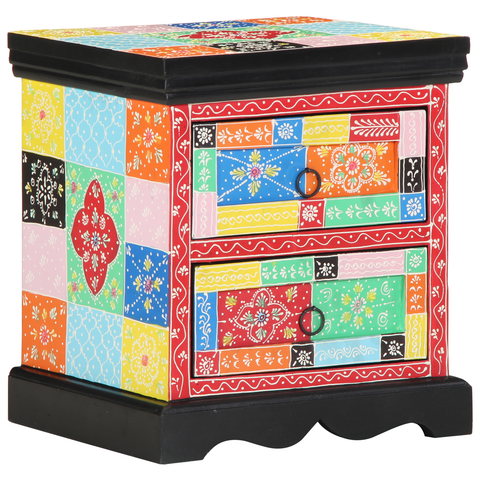 vidaXL Bedside Cabinet 2 pcs Multicolour 40x35x45 cm Engineered Wood