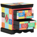 vidaXL Bedside Cabinet 2 pcs Multicolour 40x35x45 cm Engineered Wood