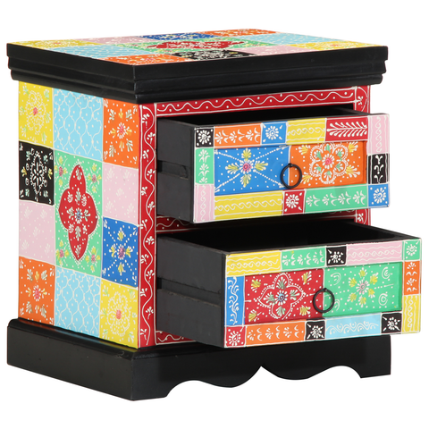vidaXL Bedside Cabinet 2 pcs Multicolour 40x35x45 cm Engineered Wood