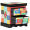vidaXL Bedside Cabinet 2 pcs Multicolour 40x35x45 cm Engineered Wood