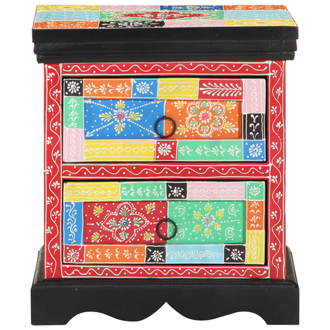 vidaXL Bedside Cabinet 2 pcs Multicolour 40x35x45 cm Engineered Wood