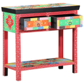 vidaXL Console Table with Drawers Multicolour Engineered Wood