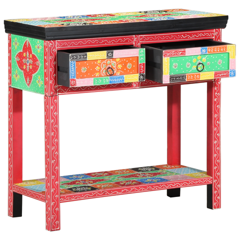 vidaXL Console Table with Drawers Multicolour Engineered Wood