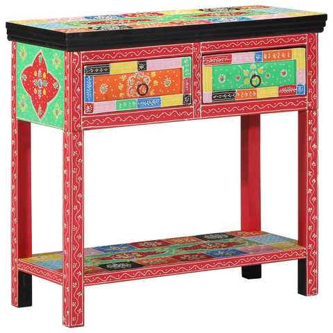 vidaXL Console Table with Drawers Multicolour Engineered Wood