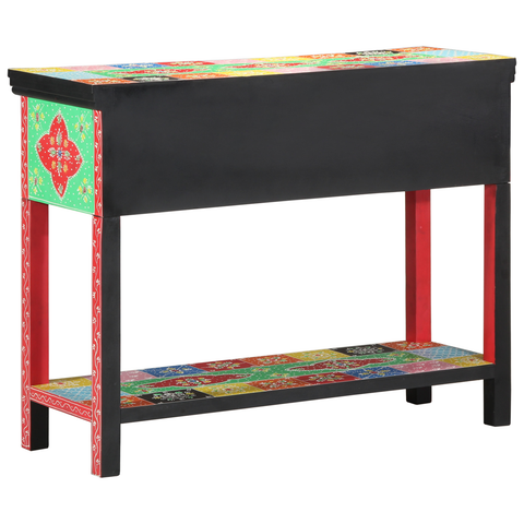 vidaXL Multi-Colored Console Table 100x30x75 cm Made of Solid Mango Wood